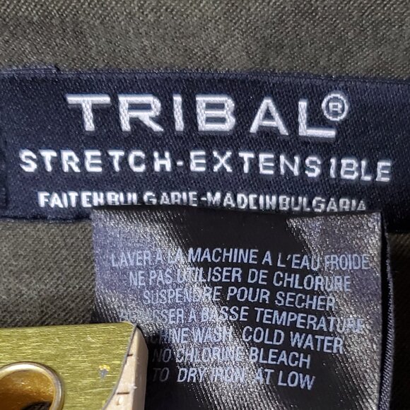 NWOT Tribal Stretch-Extensible Green Skirt Faux Suede Midi Skirt Size 10 - Picture 6 of 11